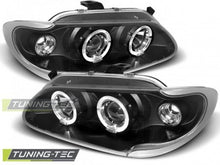 Carica l&#39;immagine nel visualizzatore di Gallery, Fari Anteriori RENAULT MEGANE / SCENIC 96-99 ANGEL EYES BLACK