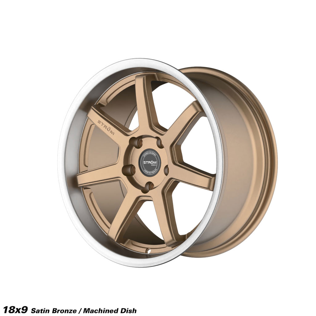 Cerchio in lega Ström DS-15 18x9 5x114.3 ET30 Satin Bronze Polished Dish