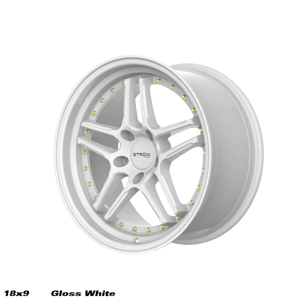 Cerchio in lega Ström DS-05 18x9 5x100 ET35 Full Gloss White