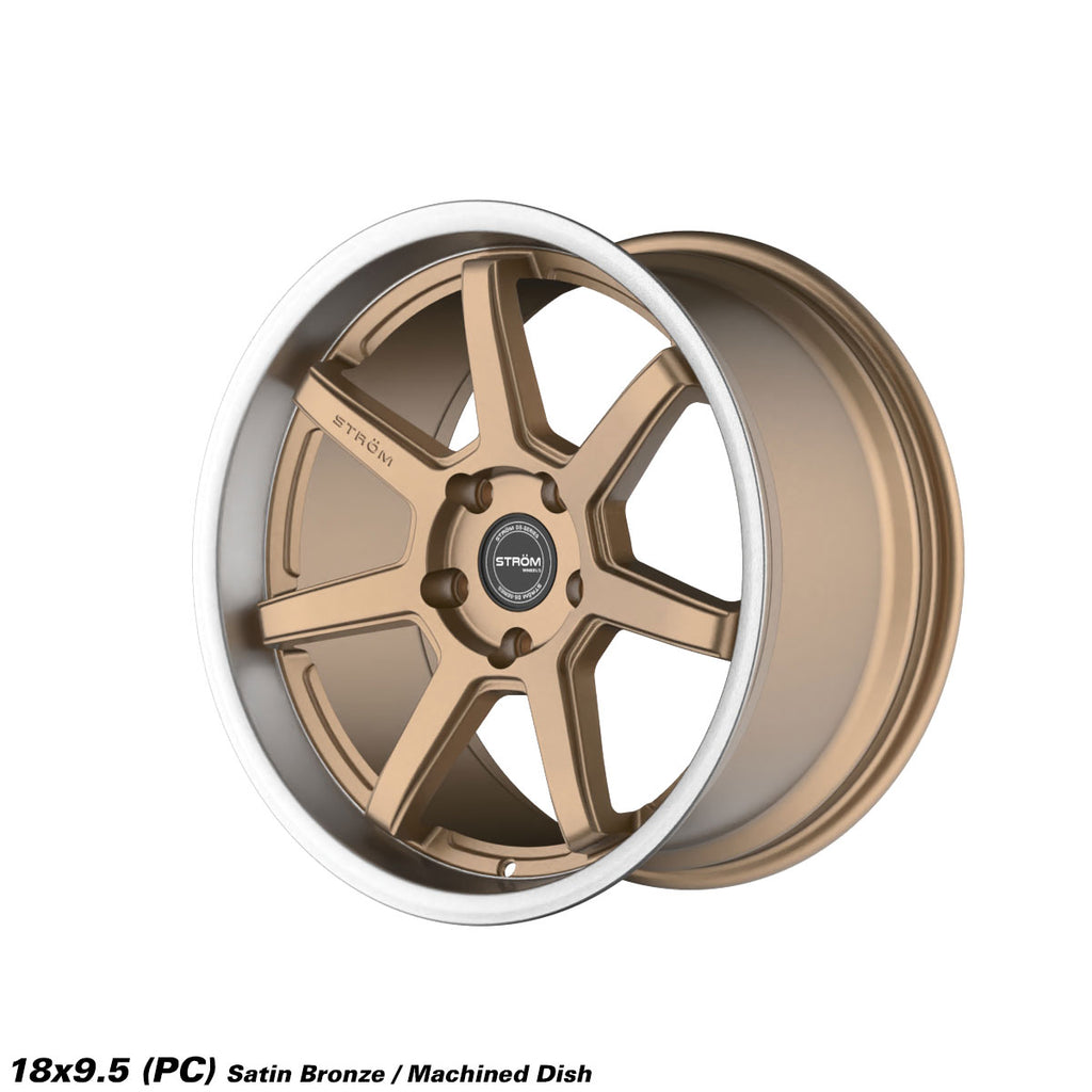 Cerchio in lega Ström DS-15 18x9.5 5x114.3 ET30 Satin Bronze Polished Dish