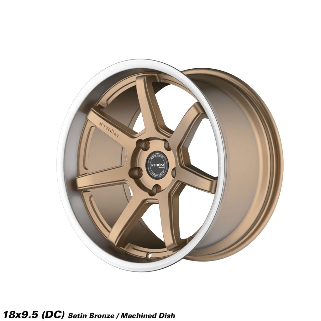 Cerchio in lega Ström DS-15 18x9.5 5x114.3 ET10 Satin Bronze Polished Dish