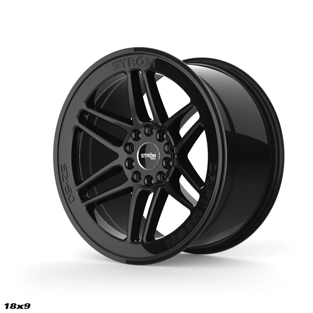 Cerchio in lega Ström DS-25 18x9 5x114.3/5x120 ET33 Gloss Black