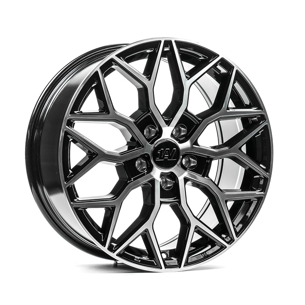 Cerchio in Lega 1AV ZX12T 18x8 ET40 5H con foratura su misura Gloss Black & Polished