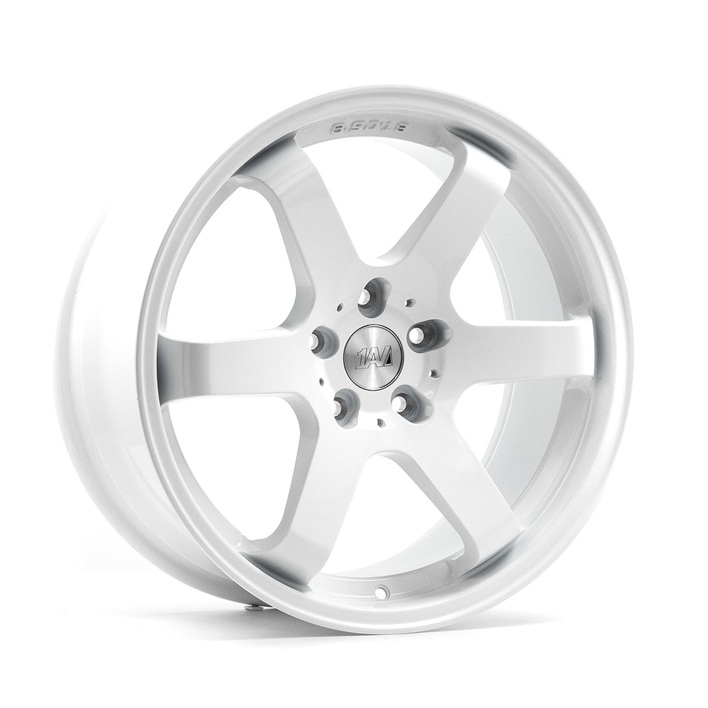 Cerchio in Lega 1AV ZX6 18x8,5 ET40 5H con foratura su misura Gloss White