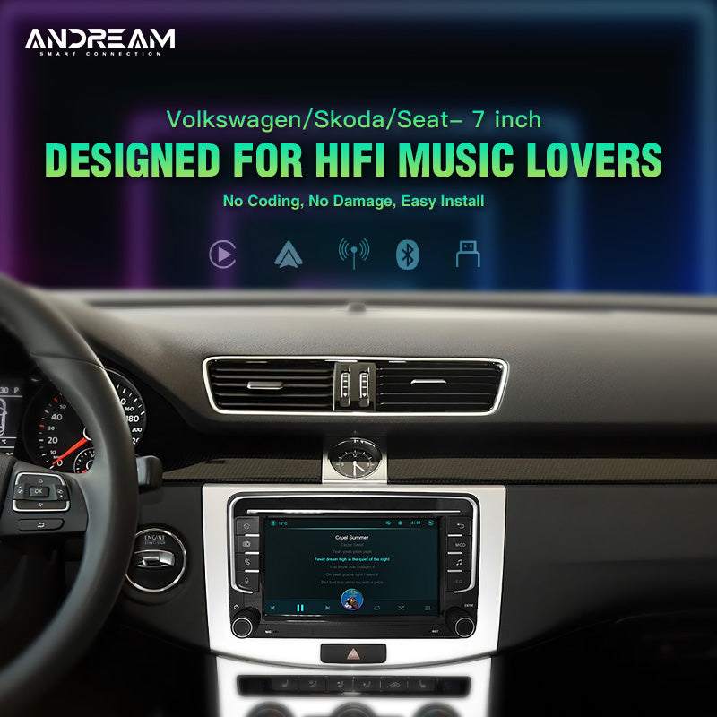 Schermo CarPlay 7 pollici Volkswagen SEAT Skoda 3
