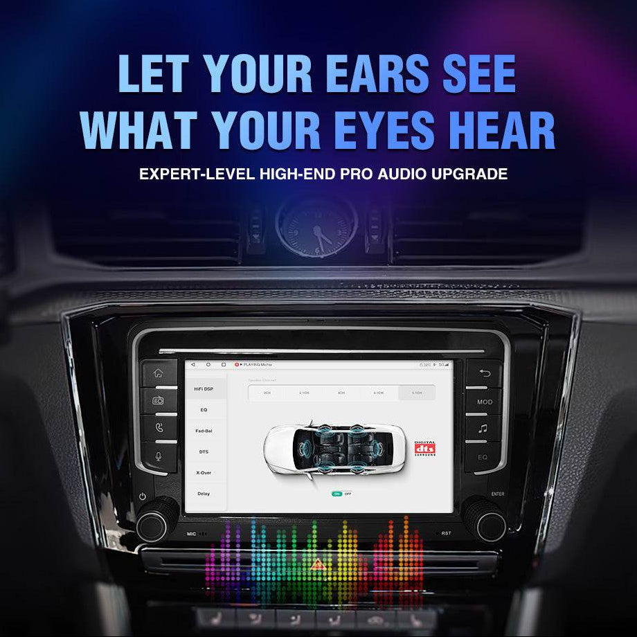 Andream Autoradio 7 Pollici Android 14 GPS VW Skoda CarPlay Audio HiFi Potente