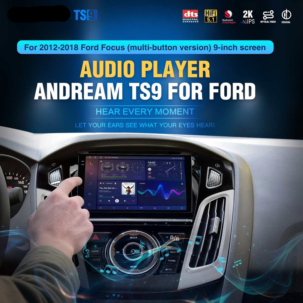 Andream Autoradio Android 14 Ford Focus MK3/3.5 CarPlay Auto DTS DSP