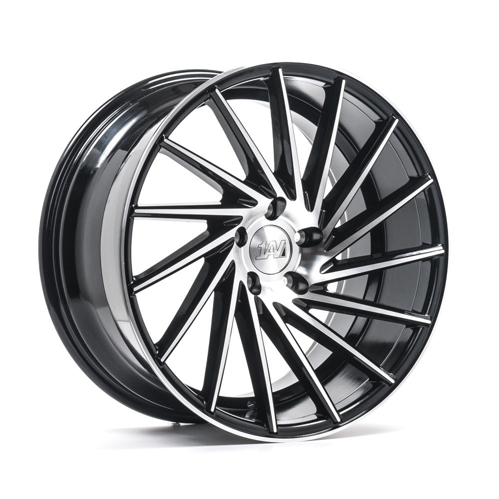 Cerchio in Lega 1AV ZX1 19x9,5 ET40 5H con foratura su misura Gloss Black & Polished