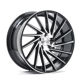 Cerchio in Lega 1AV ZX1 19x9,5 ET40 5H con foratura su misura Gloss Black & Polished