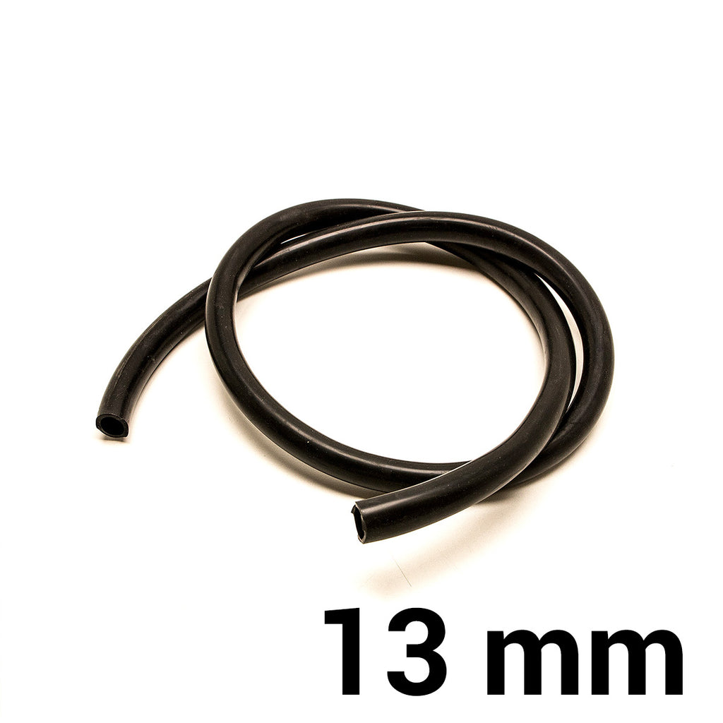 Tubo in silicone per depressione al metro — 13 mm / Nero