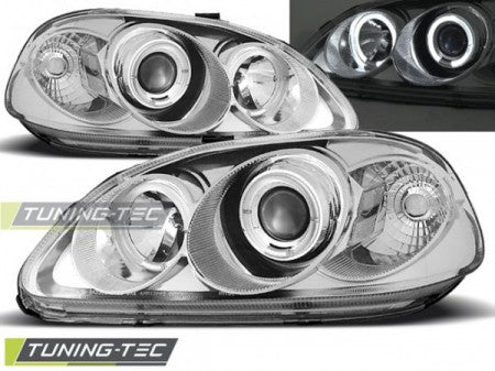 Fari Anteriori HONDA CIVIC EJ EK 03.99-02.01 ANGEL EYES CHROME