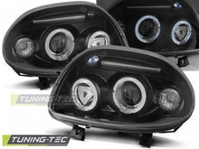 Carica l&#39;immagine nel visualizzatore di Gallery, Fari Anteriori RENAULT CLIO 2 09.98-05.01 ANGEL EYES BLACK