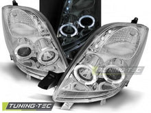 Carica l&#39;immagine nel visualizzatore di Gallery, Fari Anteriori TOYOTA YARIS 06-09 ANGEL EYES CHROME