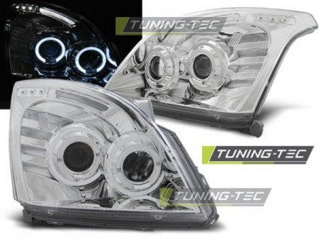Fari Anteriori TOYOTA LAND CRUISER 120 03-09 ANGEL EYES CHROME