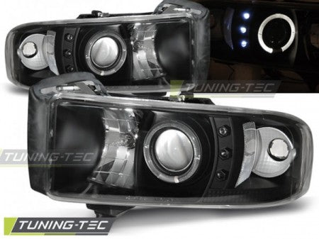 Fari Anteriori DODGE RAM 94-01 ANGEL EYES BLACK