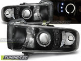 Fari Anteriori DODGE RAM 94-01 ANGEL EYES BLACK
