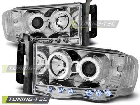 Fari Anteriori DODGE RAM 02-06 ANGEL EYES CHROME