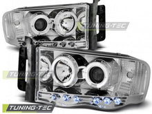 Carica l&#39;immagine nel visualizzatore di Gallery, Fari Anteriori DODGE RAM 02-06 ANGEL EYES CHROME