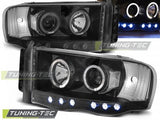 Fari Anteriori DODGE RAM 02-06 ANGEL EYES BLACK