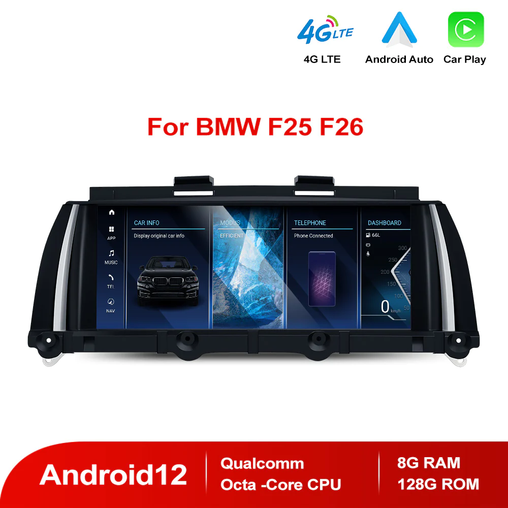 Android 12 8+128G Qualcomm Octa-core 4G+64 Car Interface MultiMedia 8.8" BMW X3 F25 X4 F26 CIC NBT GPS Navigation Touchscreen Head Unit