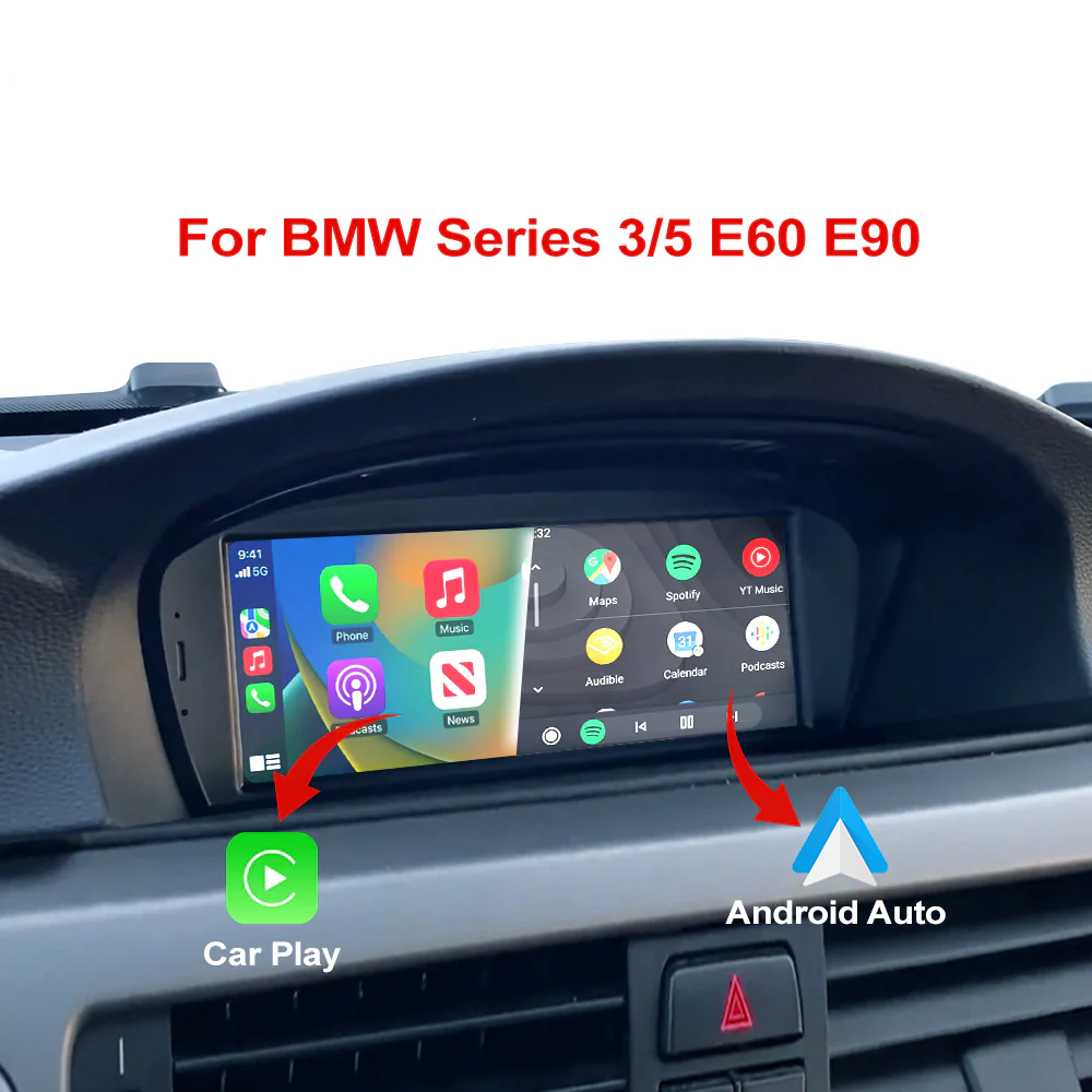 Wireless CarPlay Android Auto 8.8" Head Unit Multimedia BMW Serie 3 5 E60 E61 E63 E64 M3 Serie 5 E90 E91 E92 E93 M5 M6 CCC CIC Touch Screen