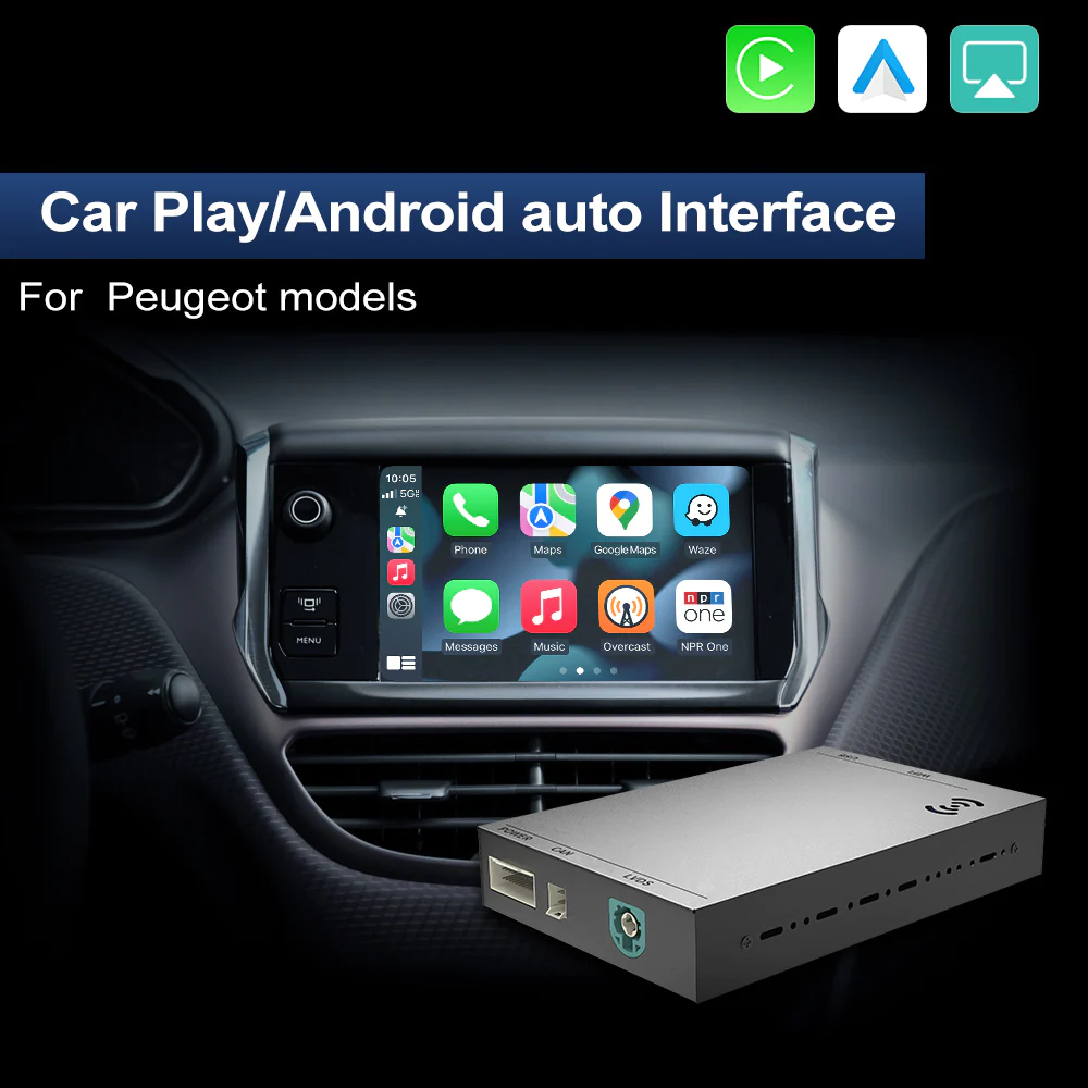 Wireless Carplay Android Auto MMI Prime Retrofit Box Peugeot 2008 3008 408 508 Citroen DS5/6 2013-2017 Original Screen Upgrade Monitor Mirror Link