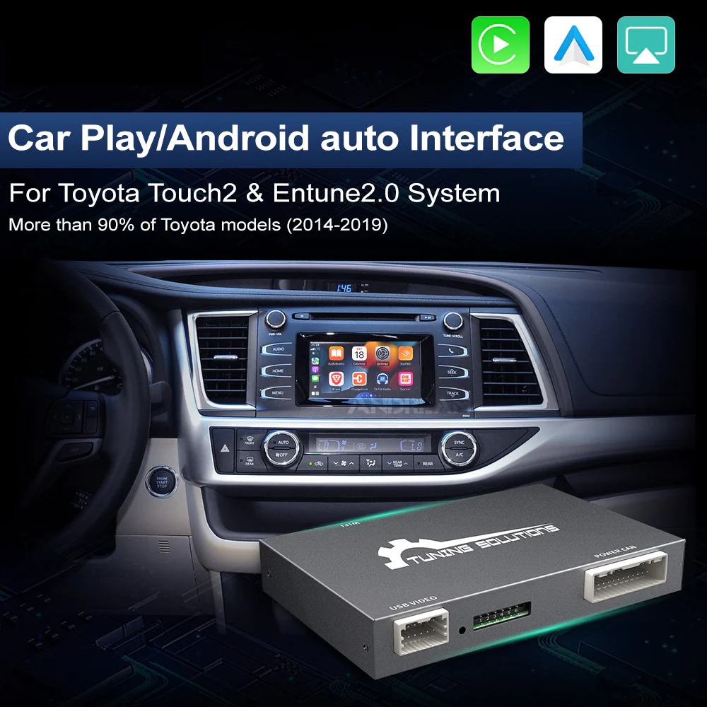 Wireless CarPlay TOYOTA Corolla Avensis Auris Prius Yaris GT86 C-HR Verso Land Cruiser RAV4 Touch2 2014-2019 Android Auto