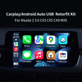 Apple Carplay Car Android Auto Audio Radio Kit USB Adapter Mazda 3 6 2 Mazda CX5 CX3 CX9 Miata MX5 Toyota Yaris 2014-2020