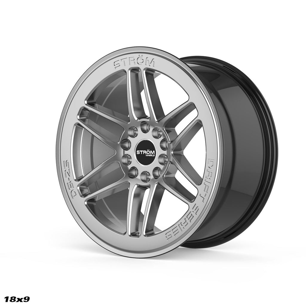 Cerchio in lega Ström DS-25 18x9 5x114.3/5x120 ET33 Hyper Black
