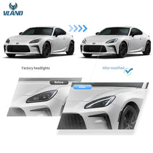 Load image into Gallery viewer, Fari Anteriori VLAND LED per Toyota GR86 e Subaru BRZ 2nd Gen ZN8/ZD8 2022-2024 guida a sinistra