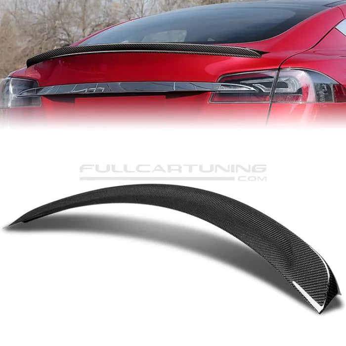 CarbonWorks Spoiler posteriore baule OE-Style Duck Bill in carbonio per Tesla Model dal 2012 - foto 1