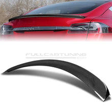 Carica l'immagine nel visualizzatore di Gallery, CarbonWorks Spoiler posteriore baule OE-Style Duck Bill in carbonio per Tesla Model dal 2012 - foto 1