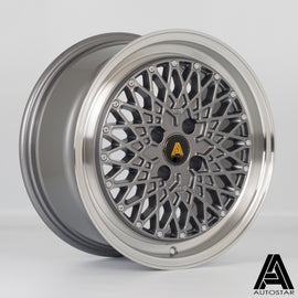 Cerchio in lega Autostar Minus 16x7.5 4x100 ET35 Gunmetal Polished Lip