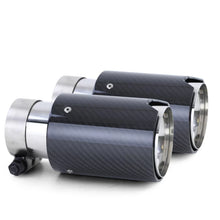 2x 90mm carbonio scarico terminale di scarico con ammortizzatore per Serie 1 BMW E81 E82 E87 E88 2004-13