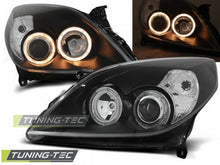Carica l&#39;immagine nel visualizzatore di Gallery, Fari Anteriori OPEL VECTRA C 09.05-08 ANGEL EYES BLACK