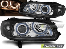 Carica l&#39;immagine nel visualizzatore di Gallery, Fari Anteriori OPEL OMEGA B 04.94-08.99 ANGEL EYES BLACK