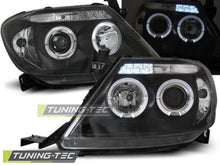 Carica l&#39;immagine nel visualizzatore di Gallery, Fari Anteriori TOYOTA HILUX 05-11 ANGEL EYES BLACK