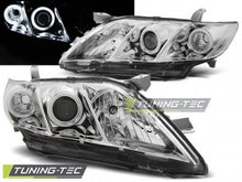 Carica l&#39;immagine nel visualizzatore di Gallery, Fari Anteriori TOYOTA CAMRY 6 XV40 06-09 ANGEL EYES CHROME