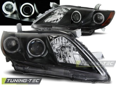 Fari Anteriori TOYOTA CAMRY 6 XV40 06-09 ANGEL EYES BLACK