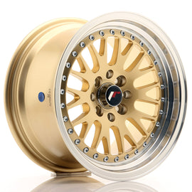 Cerchio in Lega JAPAN RACING JR10 15x8 ET20 4x100/108 Gold w/ Machined Lip