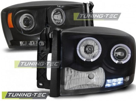 Fari Anteriori DODGE RAM 06-08 ANGEL EYES BLACK