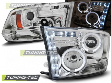 Fari Anteriori DODGE RAM 09-18 ANGEL EYES CHROME