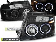 Carica l&#39;immagine nel visualizzatore di Gallery, Fari Anteriori FORD F150 MK 11 04-08 ANGEL EYES BLACK