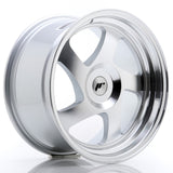 Cerchio in Lega JAPAN RACING JR15 17x9 ET25 con foratura su misura Silver Machined