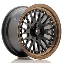Carica l'immagine nel visualizzatore di Gallery, Cerchio in Lega JAPAN RACING JR10 15x8 ET20 4x100/108 Matt Black w/ Bronze Lip