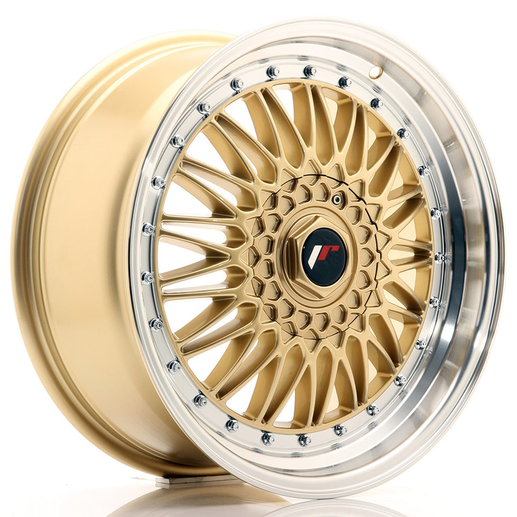 Cerchio in Lega JAPAN RACING JR9 18x8 ET35-40 con foratura su misura Gold w/Machined Lip