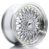 Cerchio in Lega JAPAN RACING JR9 17x8.5 ET20-35 con foratura su misura Silver w/Machined Lip