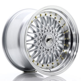 Cerchio in Lega JAPAN RACING JR9 17x10 ET20 con foratura su misura Silver w/ Machined Lip