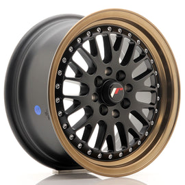 Cerchio in Lega JAPAN RACING JR10 15x7 ET30 4x100/108 Matt Black w/ Bronze Lip