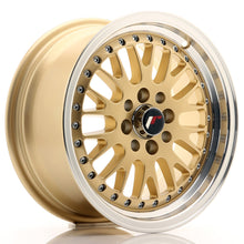 Carica l'immagine nel visualizzatore di Gallery, Cerchio in Lega JAPAN RACING JR10 15x7 ET30 4x100/108 Gold w/ Machined Lip